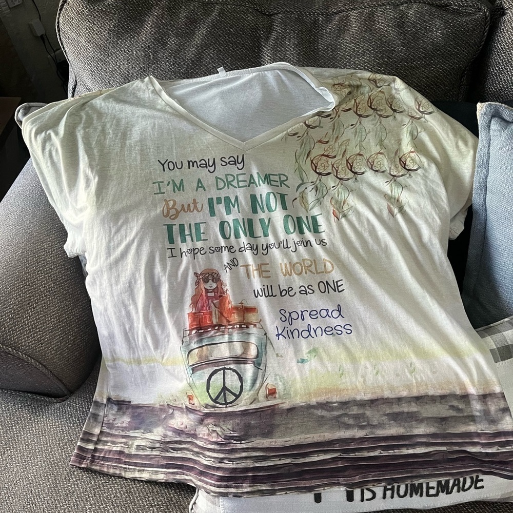 Graphic Tee with Inspirational Kindness Quote​​​